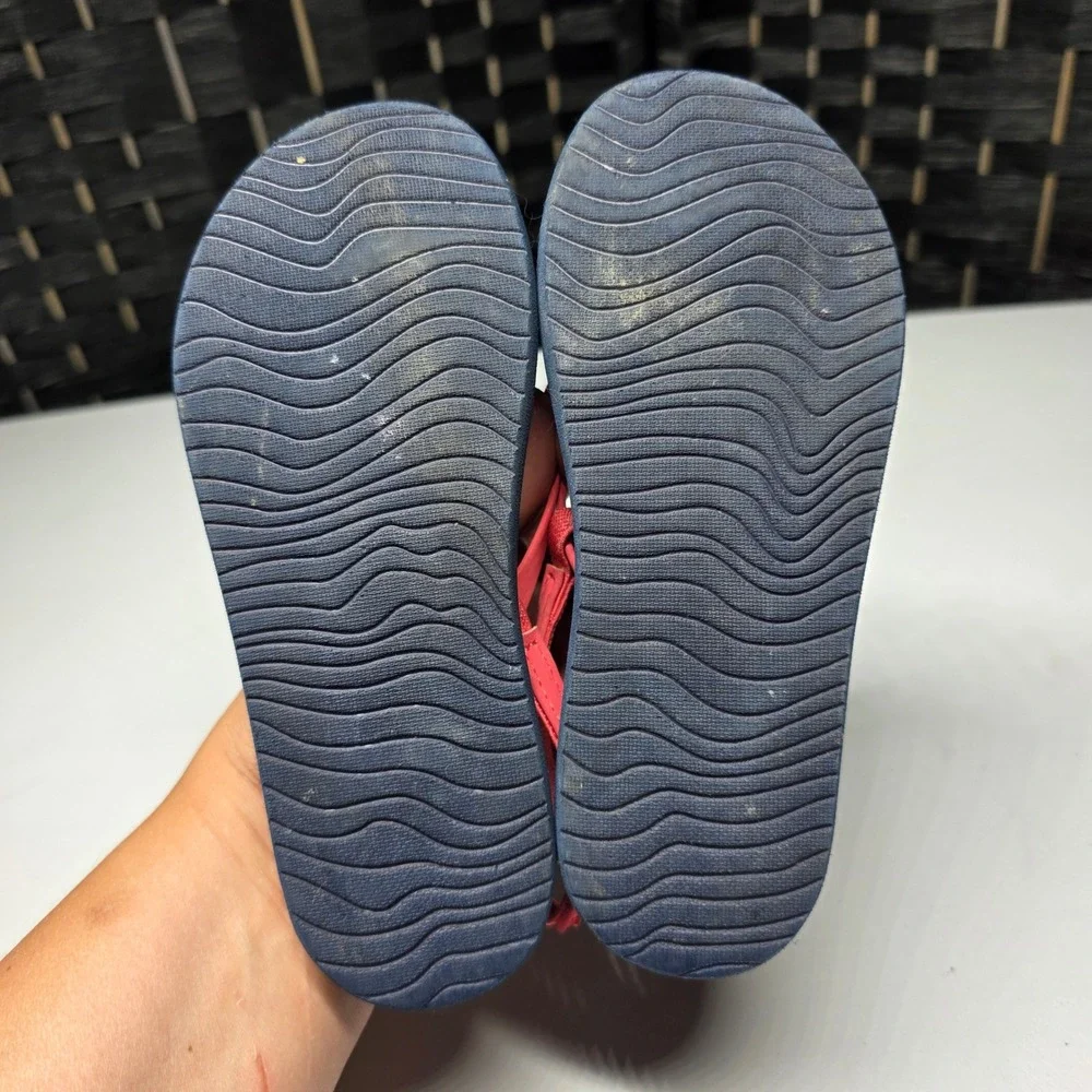 Reef Little Ahi Girls Toddler Sandals Size 9/10 Pink Navy Tribal Geometric Print
